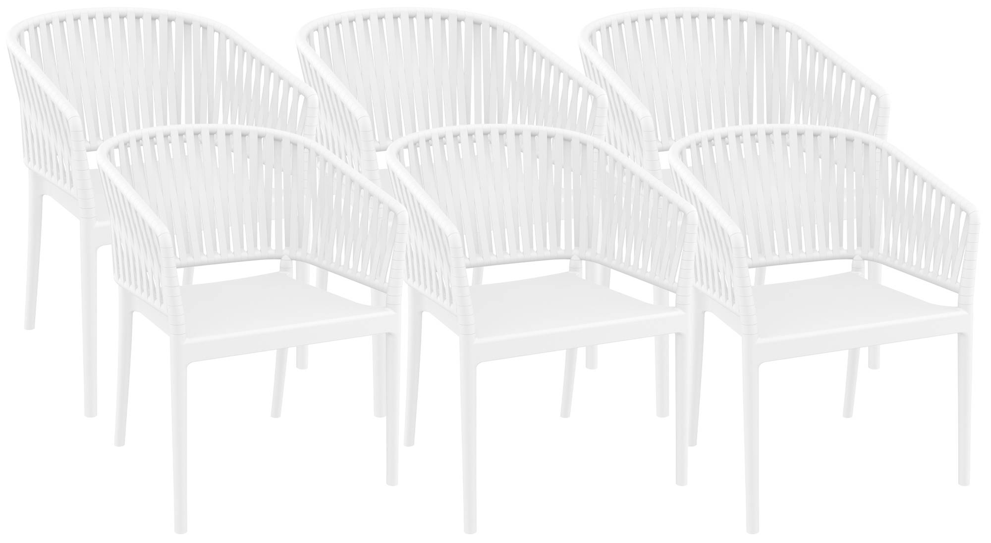 6er Set Stühle Portofino mit Armlehnen