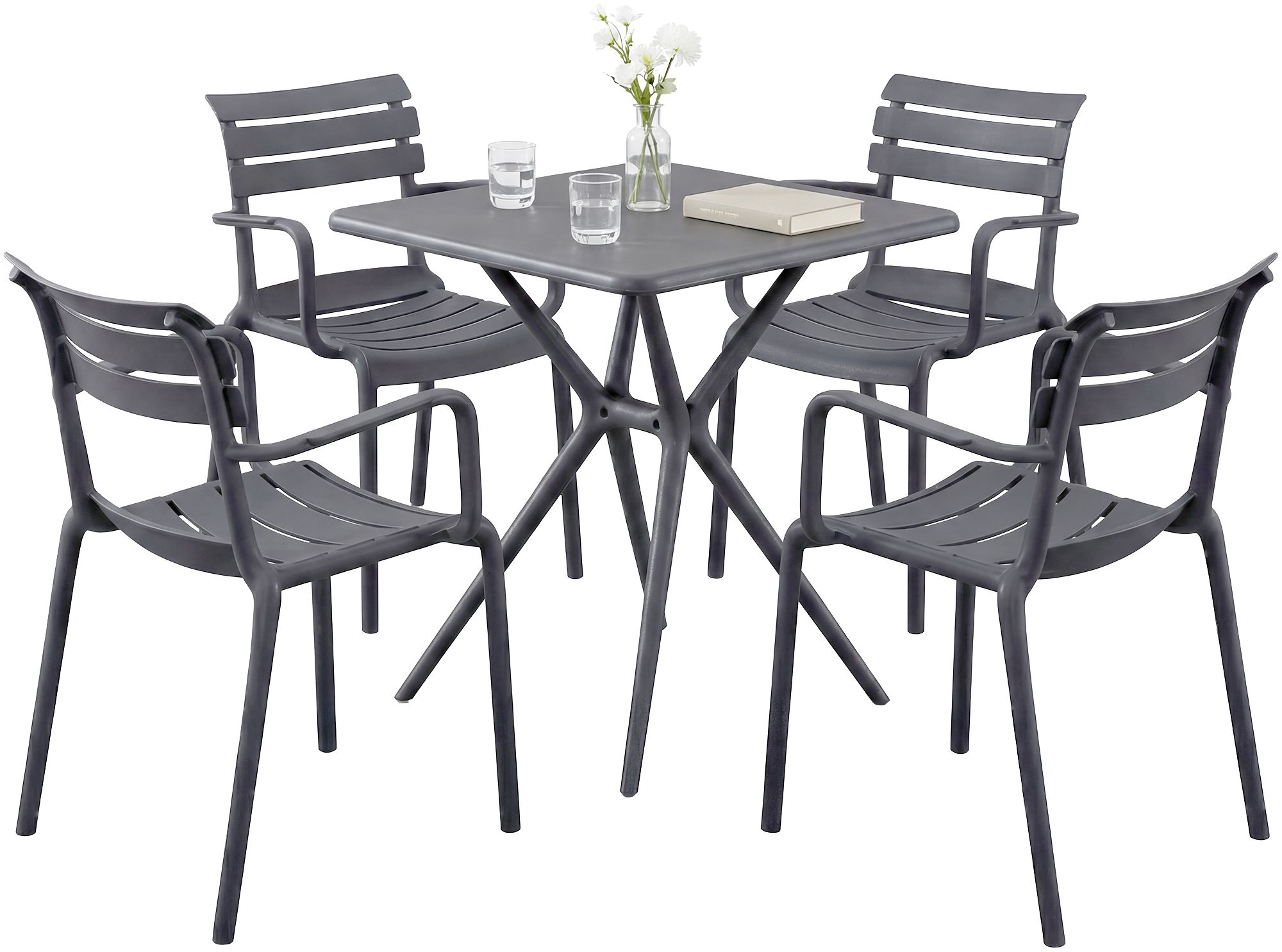 Gartenmöbel-Set Avena mit 4 Stühlen