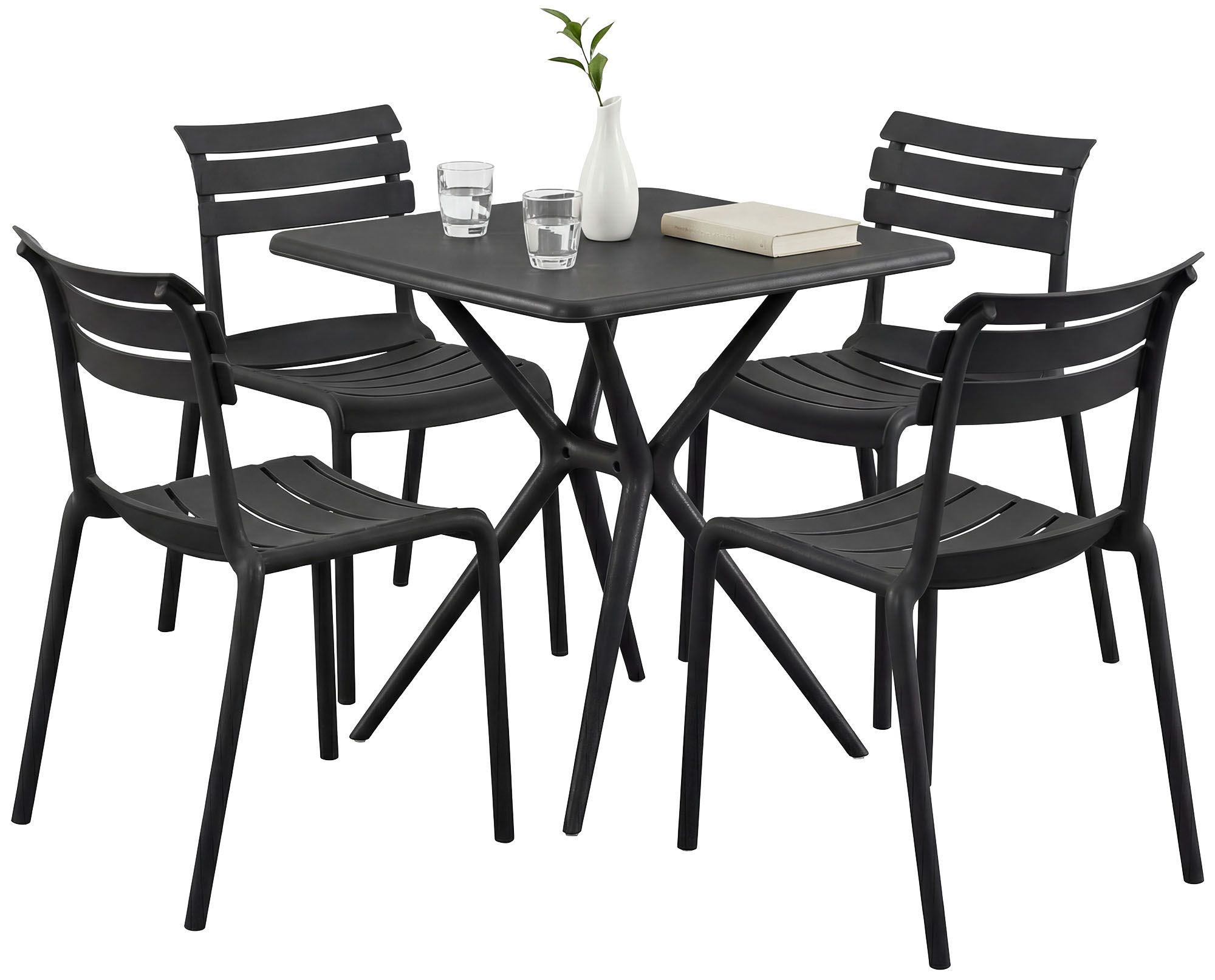 Gartenmöbel-Set Vela mit 4 Stühlen