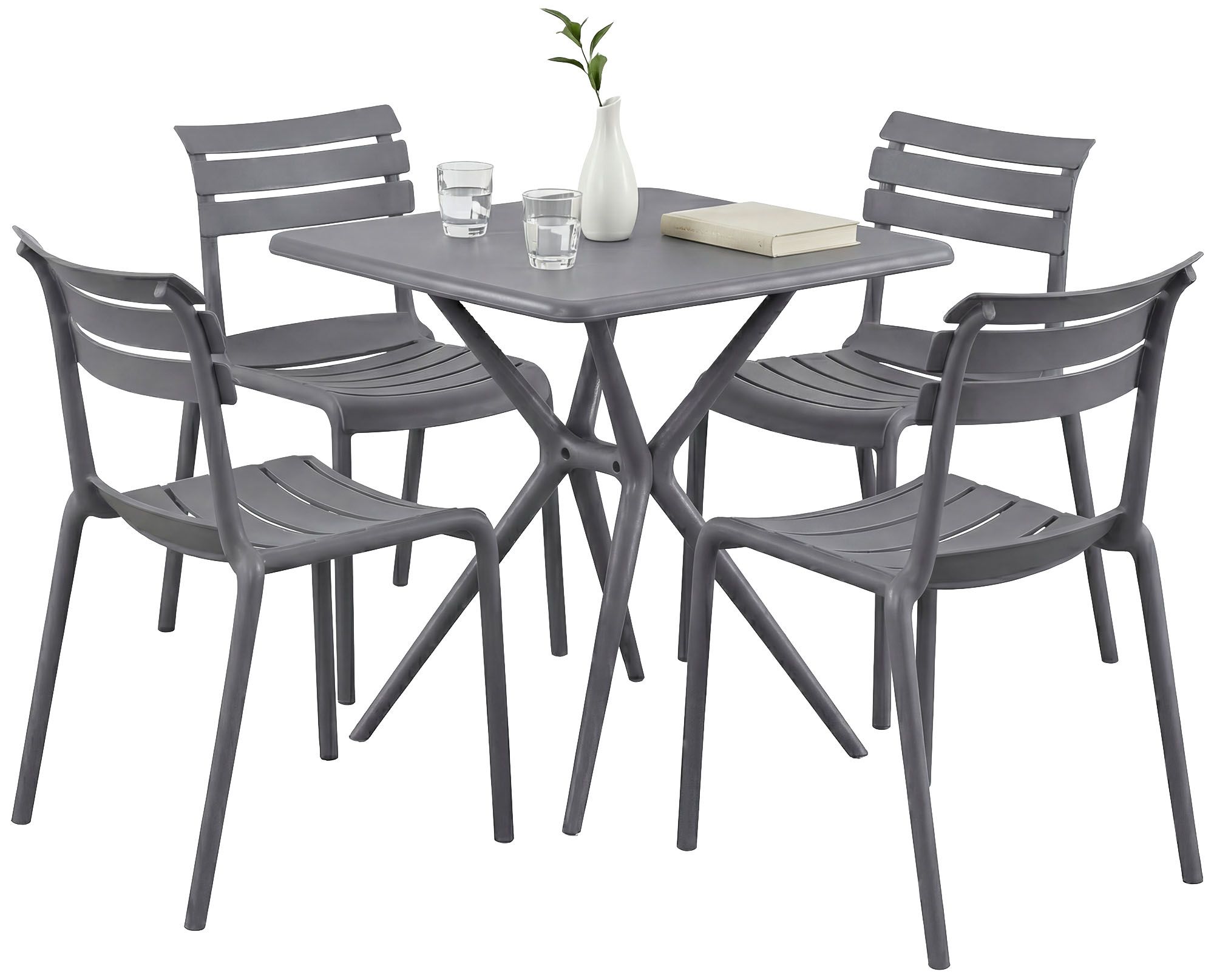 Gartenmöbel-Set Vela mit 4 Stühlen
