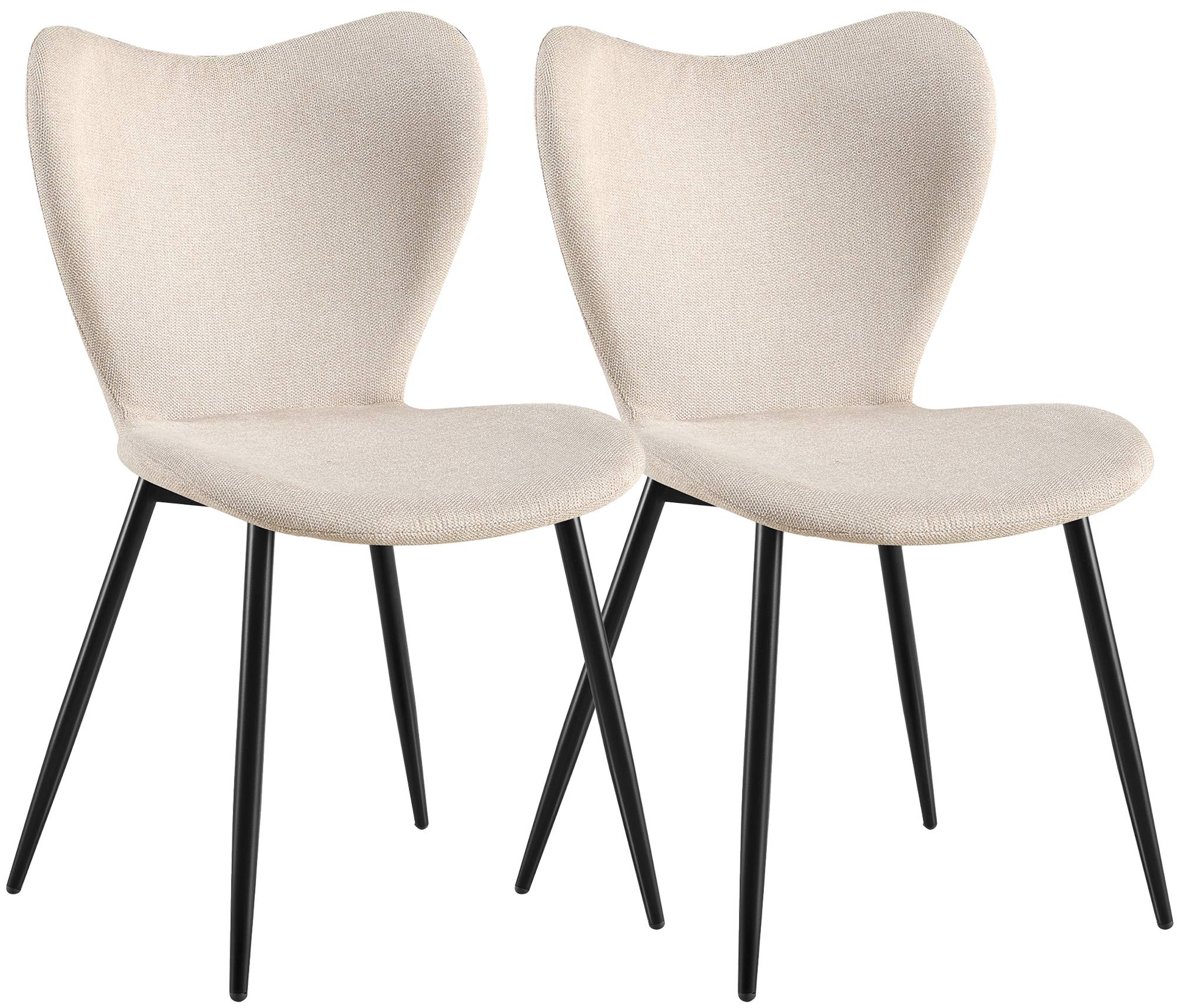 2er Set Esszimmerstuhl Maika Stoff