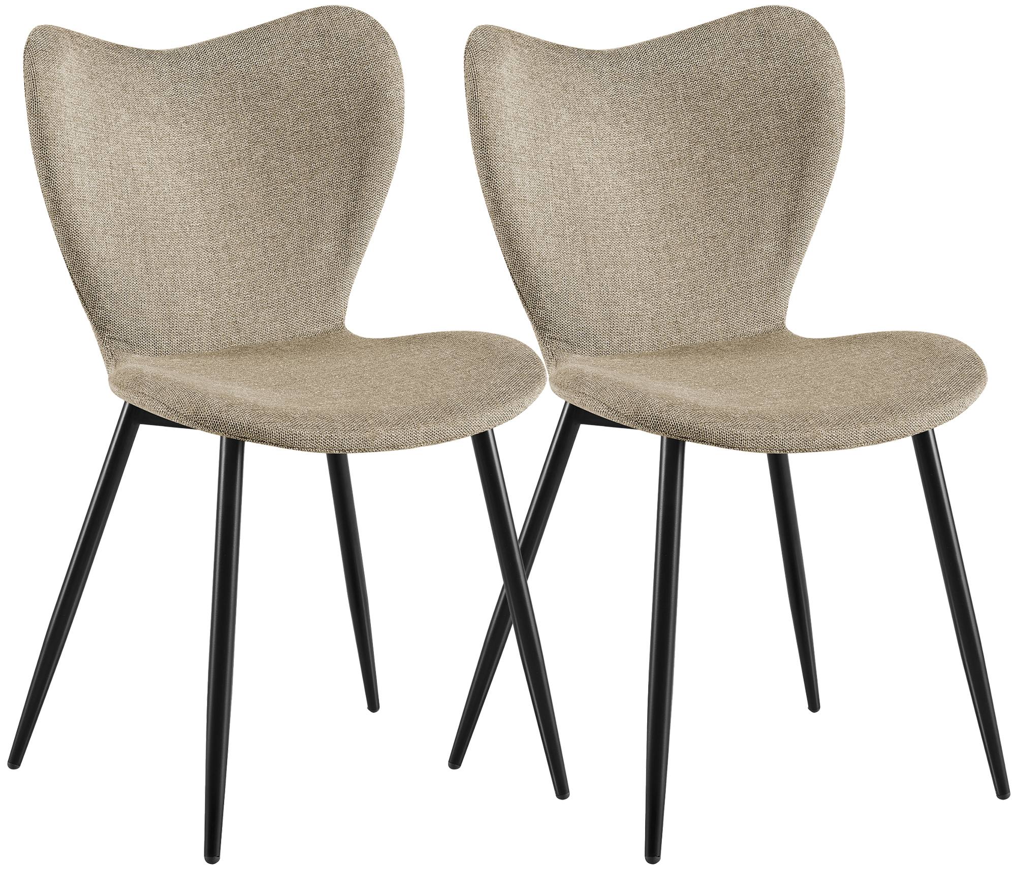 2er Set Esszimmerstuhl Maika Stoff