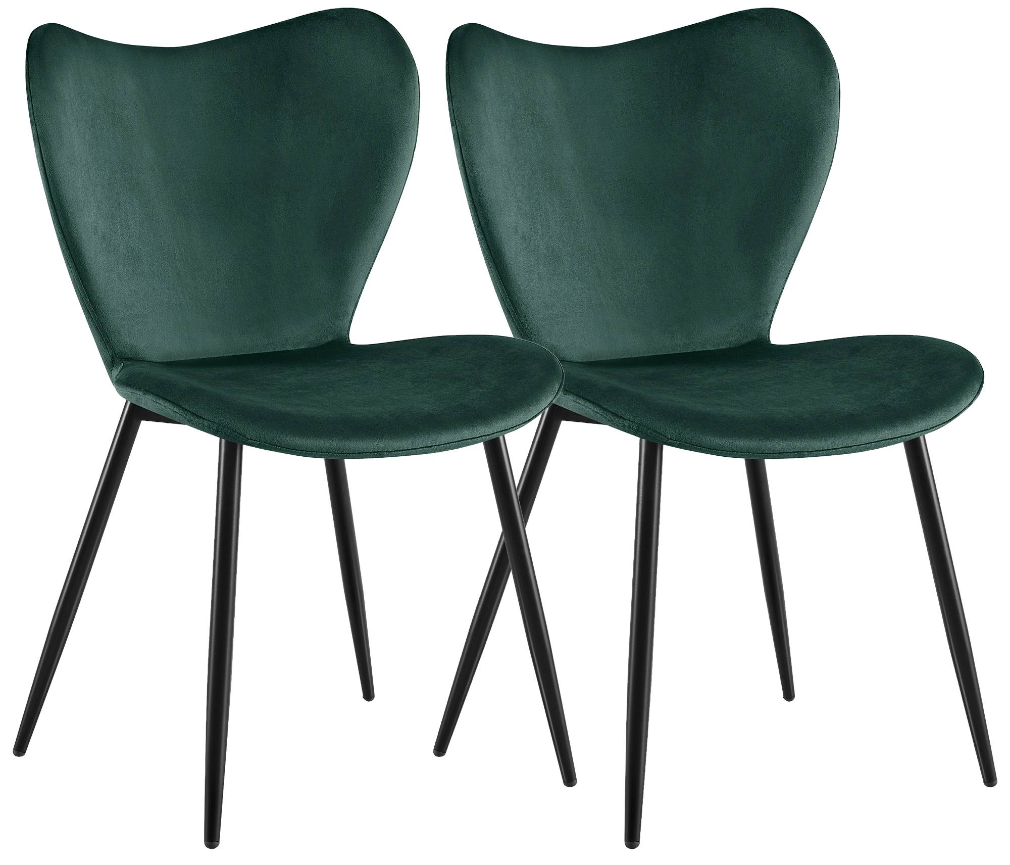 2er Set Esszimmerstuhl Maika Samt