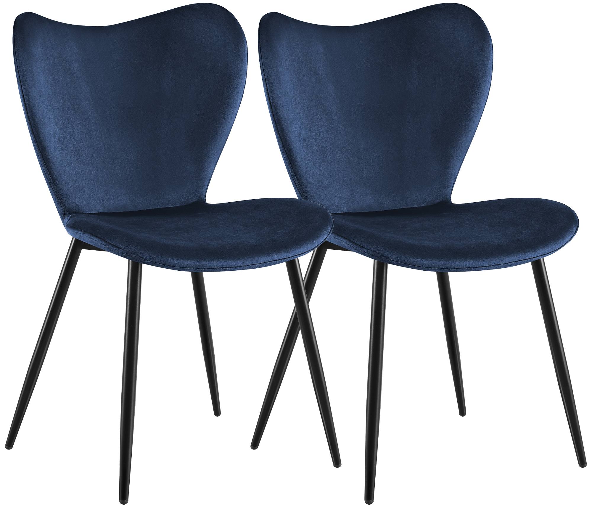 2er Set Esszimmerstuhl Maika Samt
