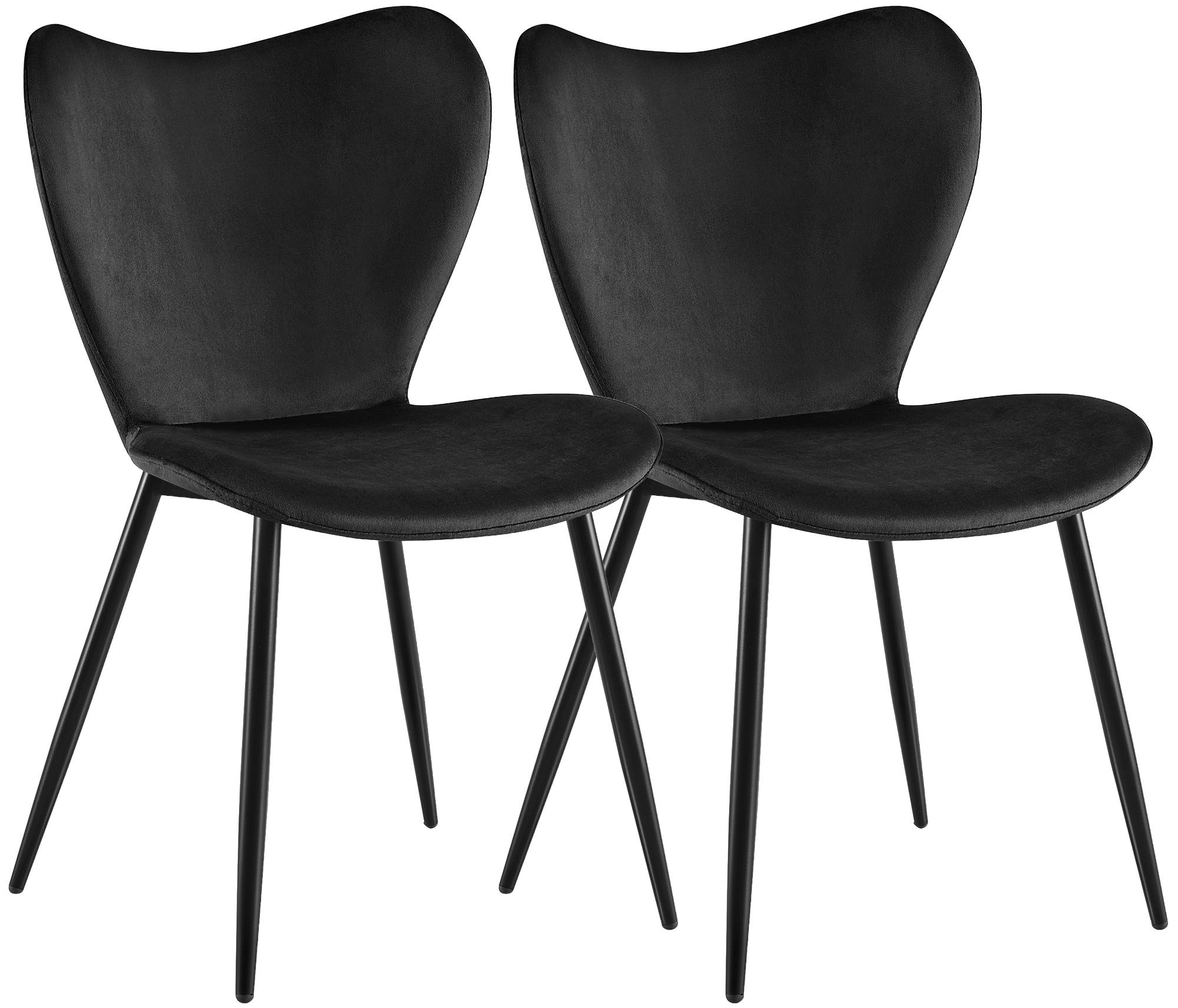 2er Set Esszimmerstuhl Maika Samt