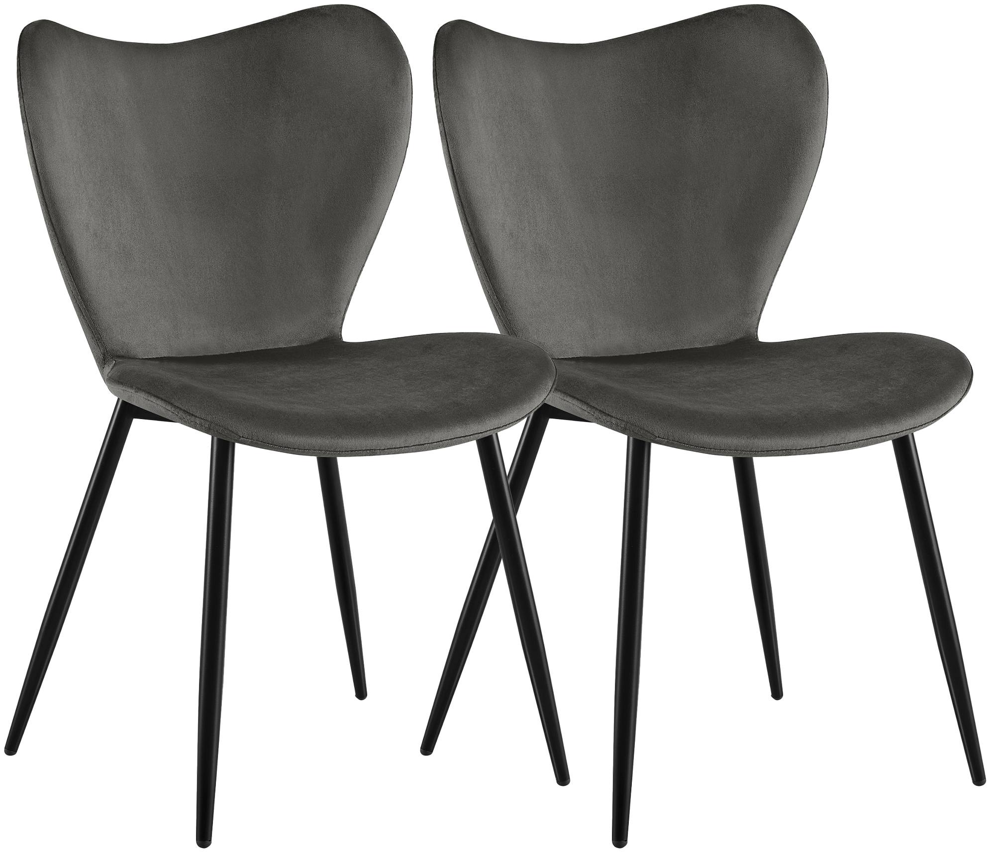 2er Set Esszimmerstuhl Maika Samt