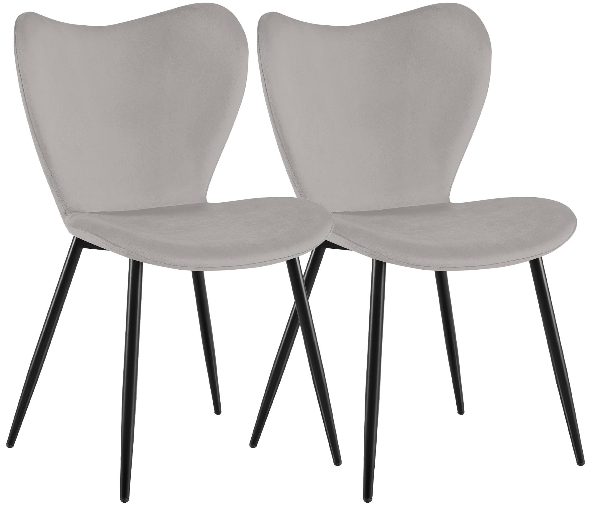 2er Set Esszimmerstuhl Maika Samt