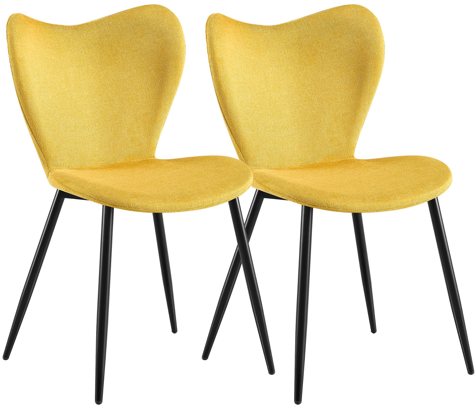 2er Set Esszimmerstuhl Maika Stoff