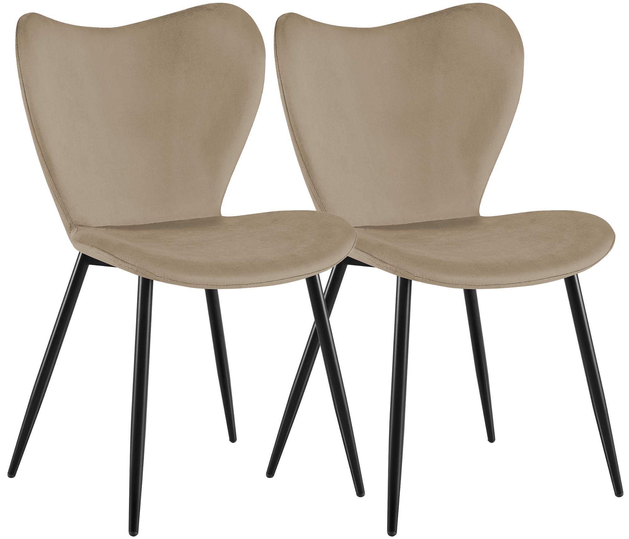 2er Set Esszimmerstuhl Maika Samt