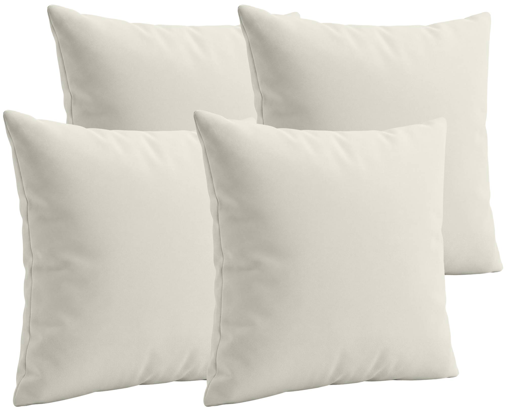 4er Set Deko-Kissen 45x45 cm