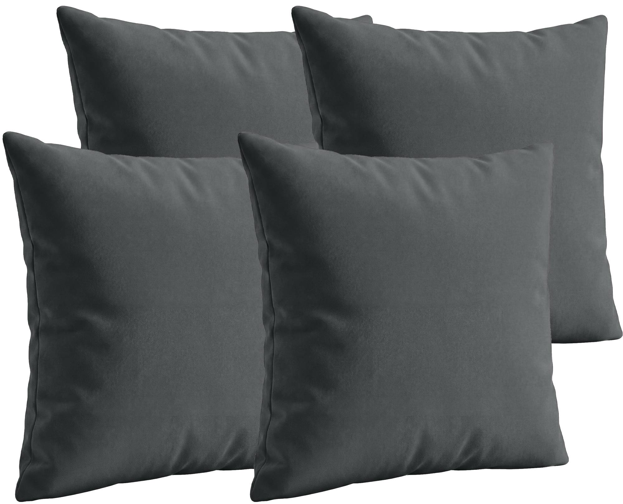 4er Set Deko-Kissen 45x45 cm