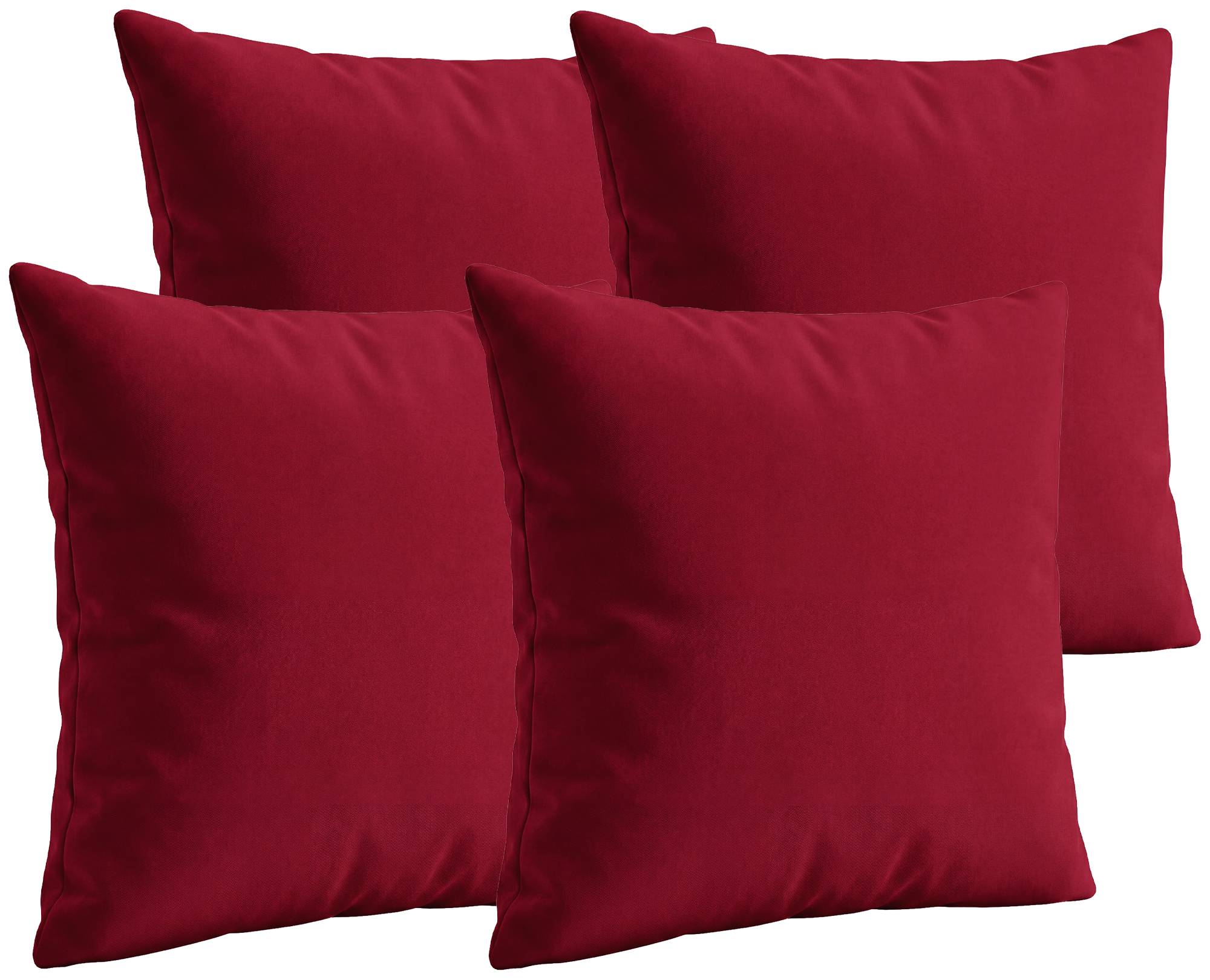 4er Set Deko-Kissen 45x45 cm