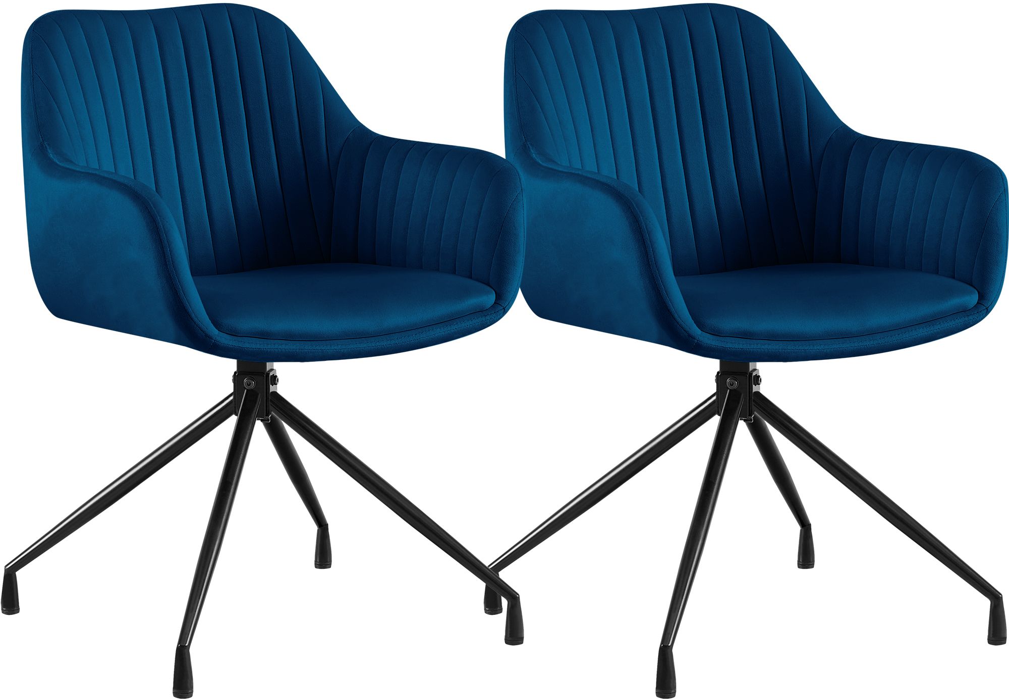2er Set Esszimmerstuhl Welby Samt