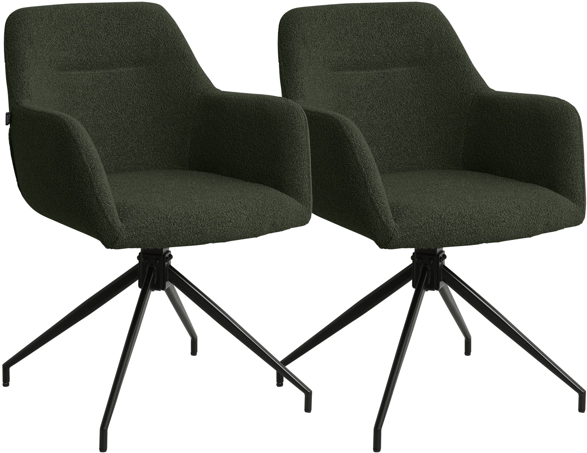 2er Set Esszimmerstuhl Merlinda Stoff Teddy