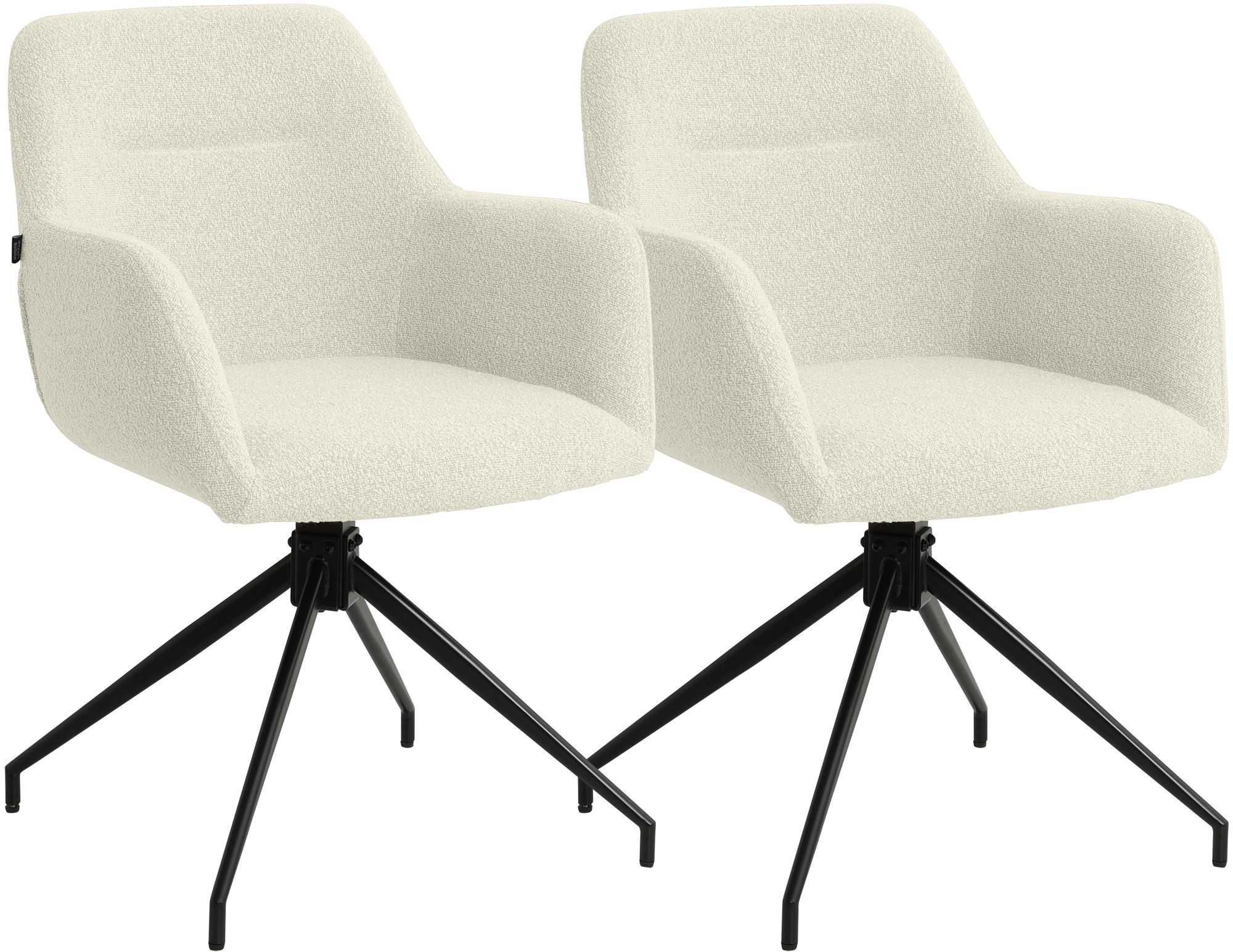 2er Set Esszimmerstuhl Merlinda Stoff Teddy