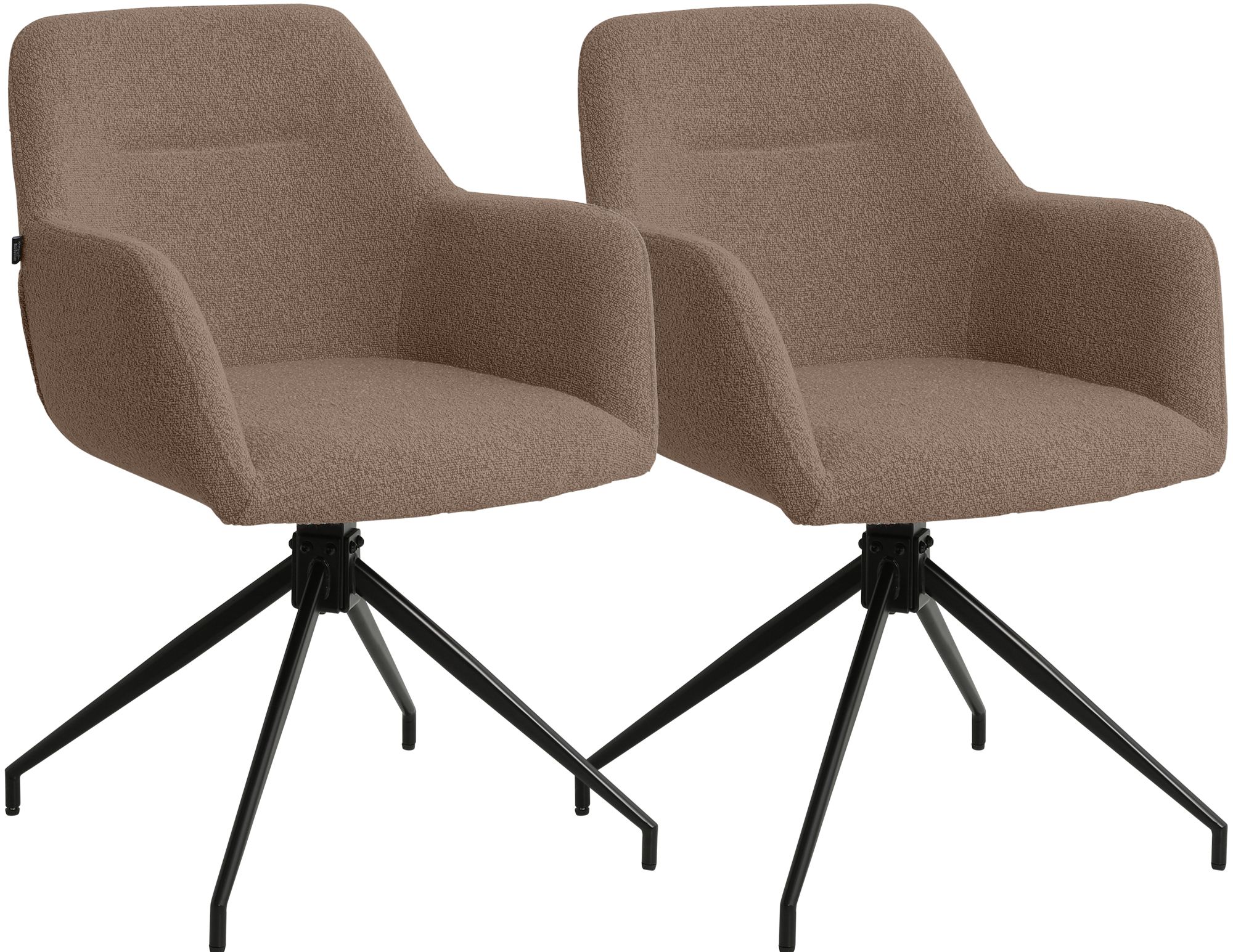 2er Set Esszimmerstuhl Merlinda Stoff Teddy