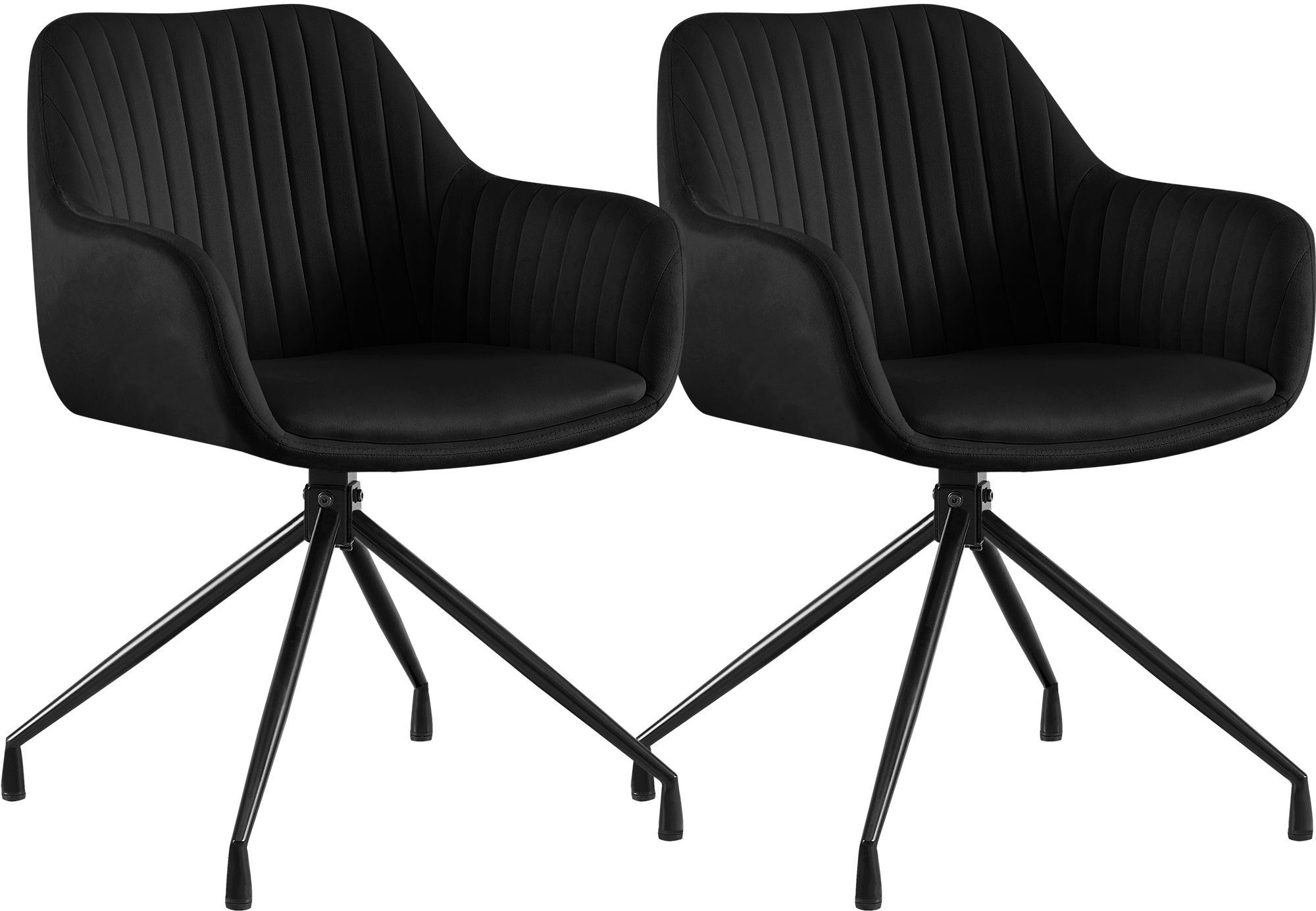 2er Set Esszimmerstuhl Novanis Samt
