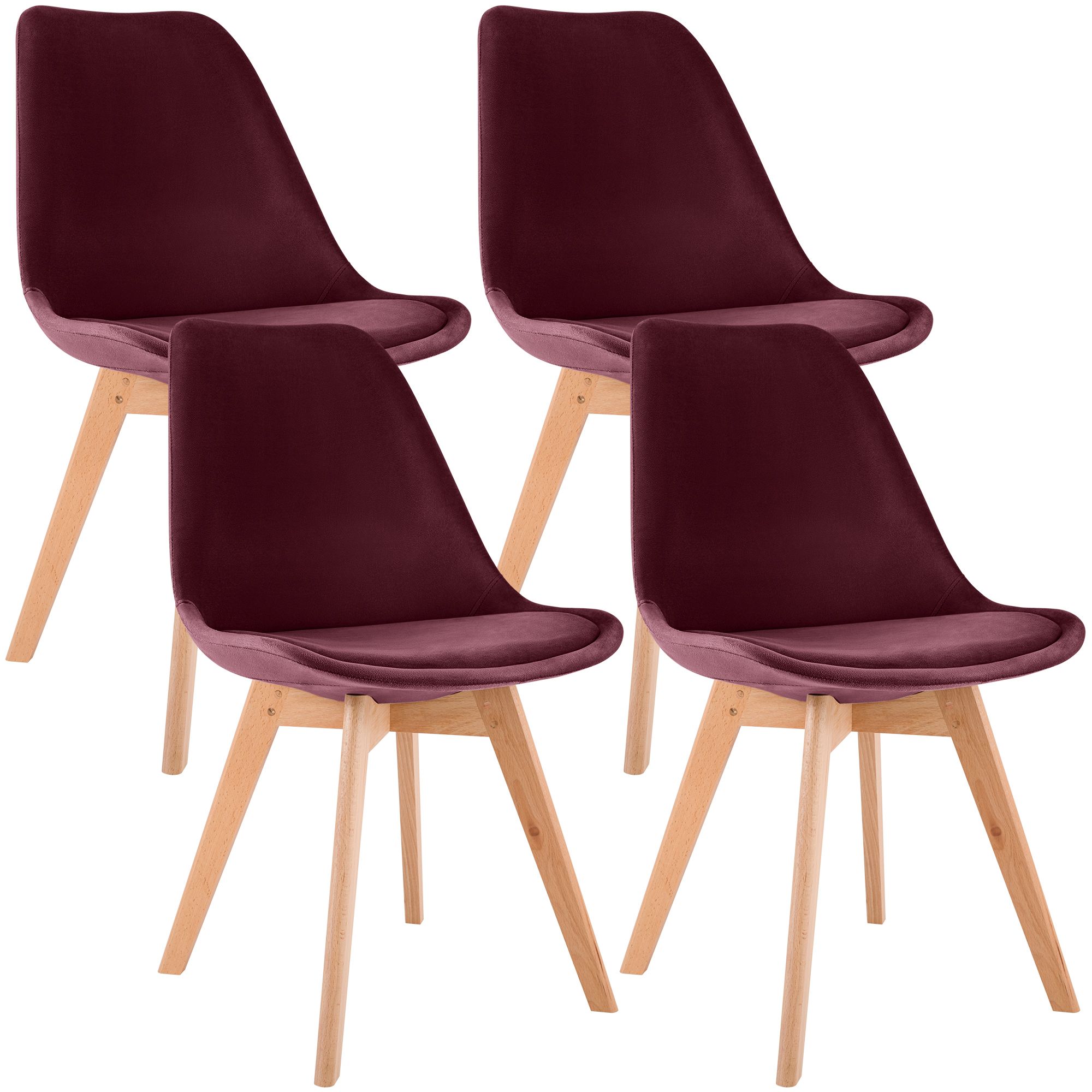 4er Set Stuhl Linares Samt
