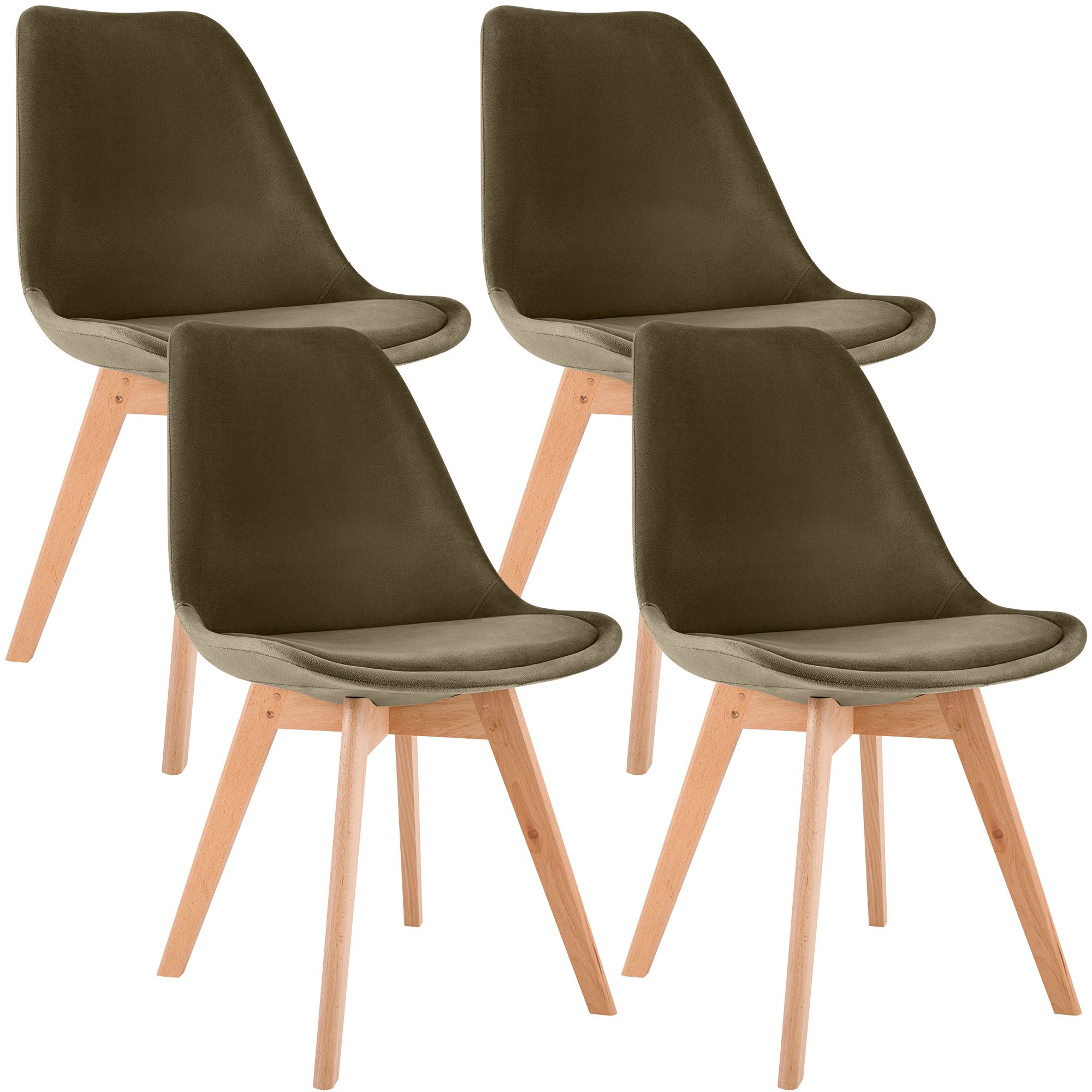 4er Set Stuhl Linares Samt