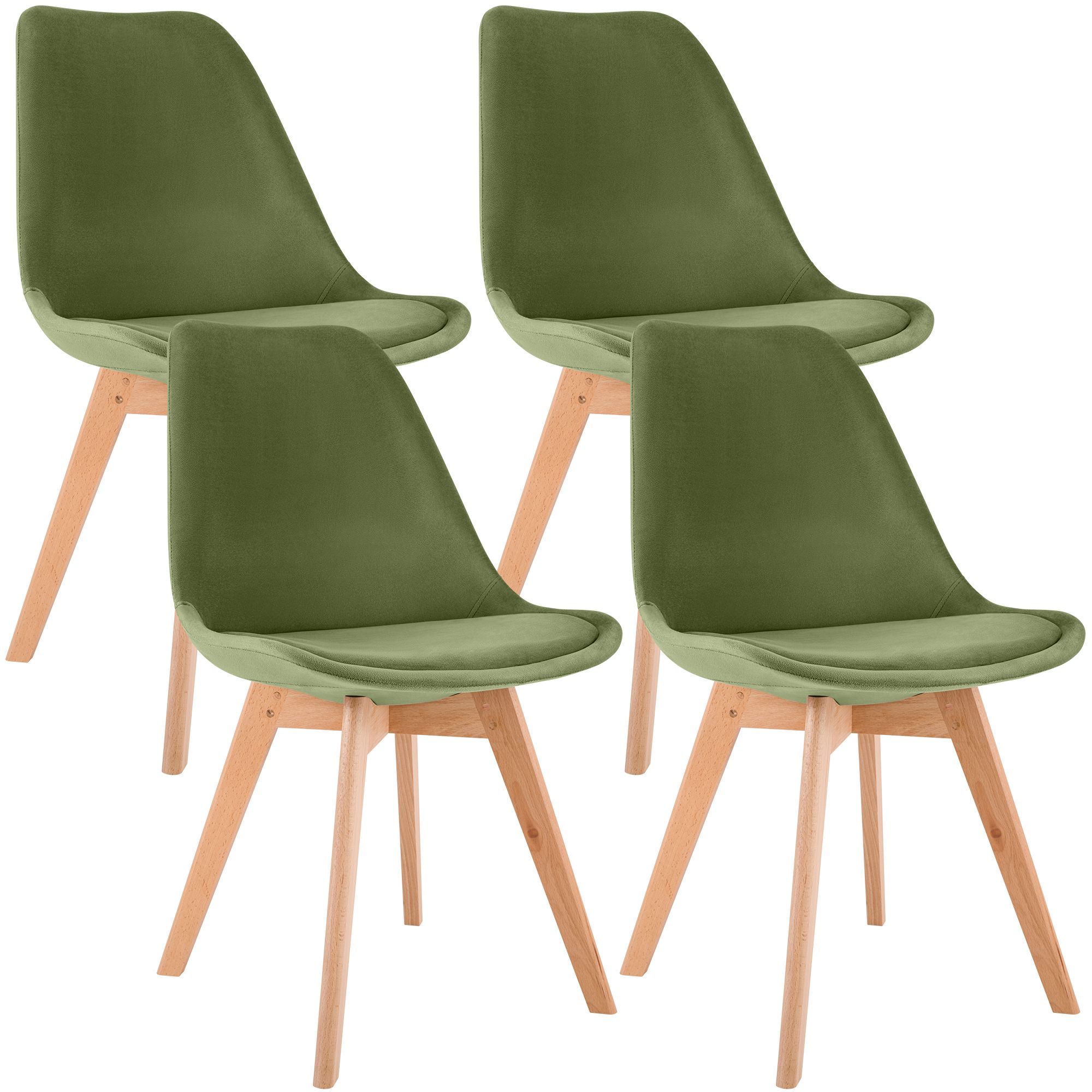 4er Set Stuhl Linares Samt