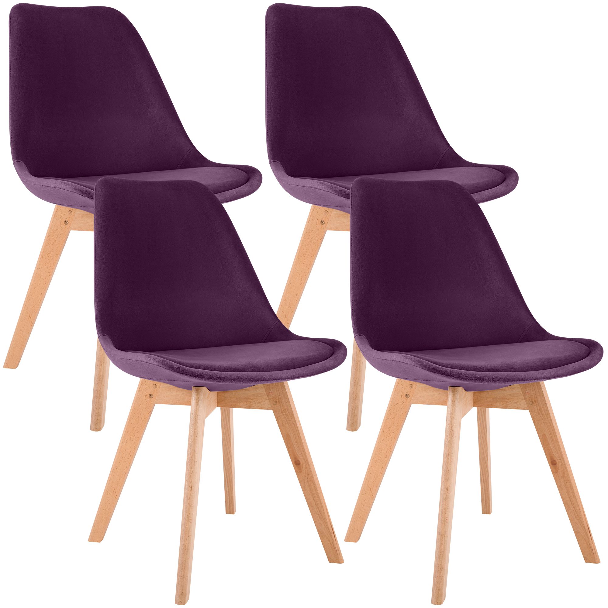 4er Set Stuhl Linares Samt