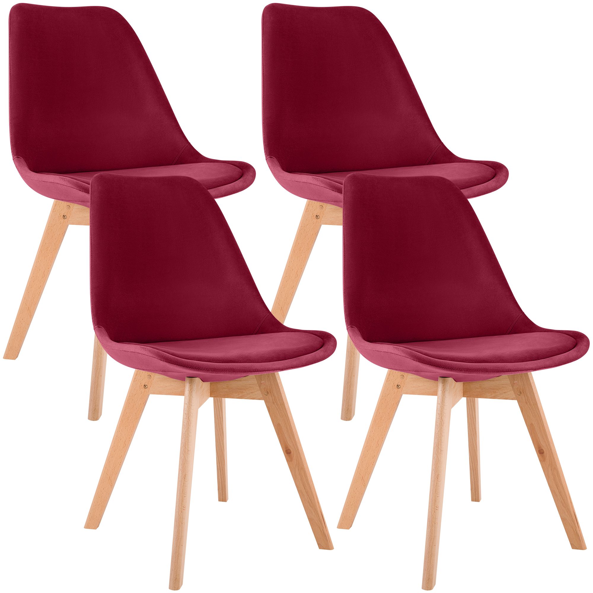 4er Set Stuhl Linares Samt
