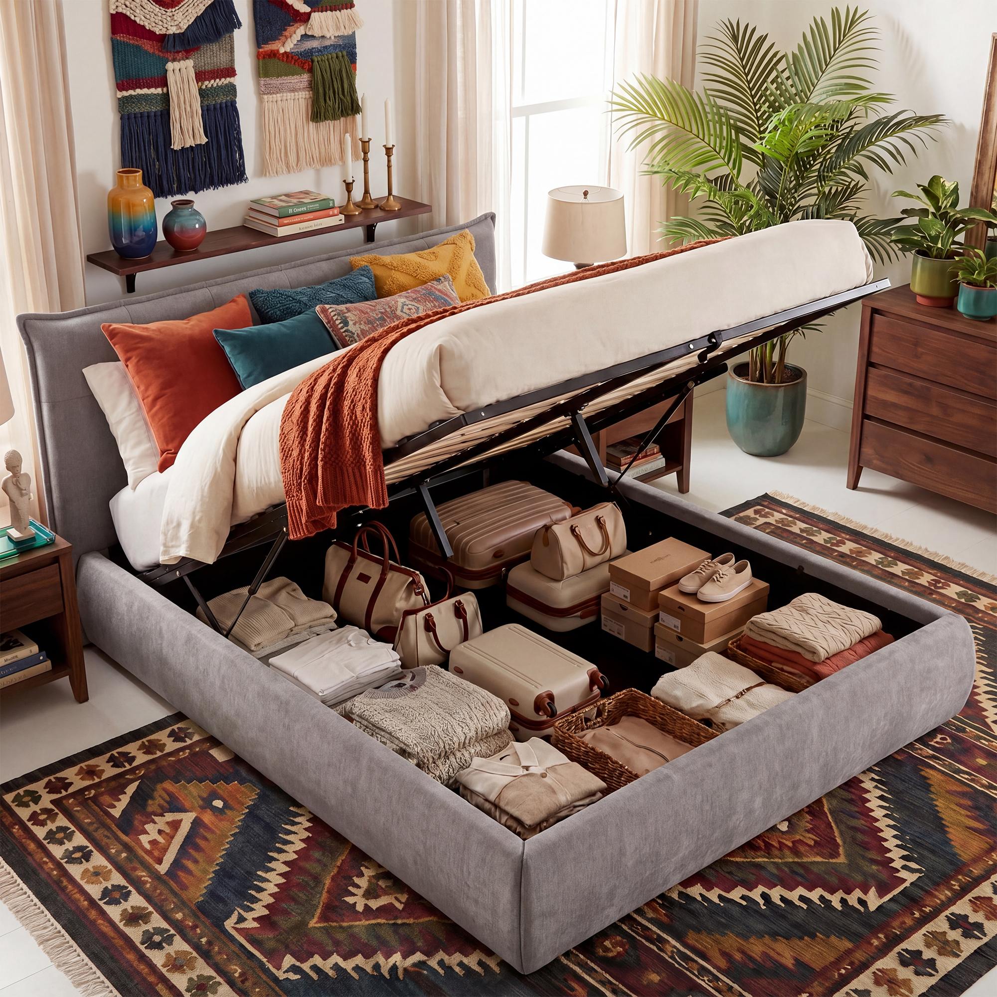 Bett Mirka 160x200 cm Stoff