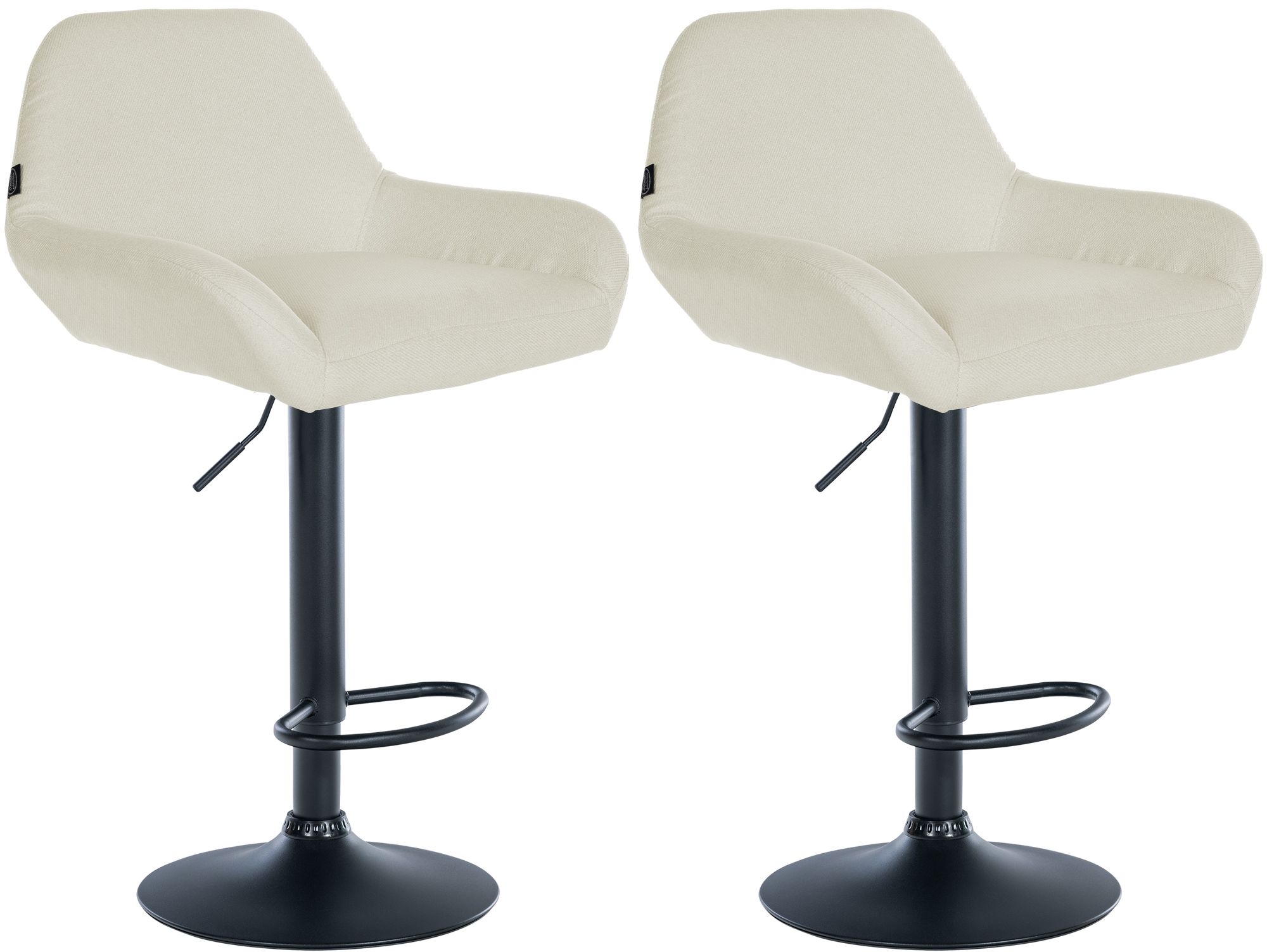 2er Set Barhocker Braga Stoff schwarz