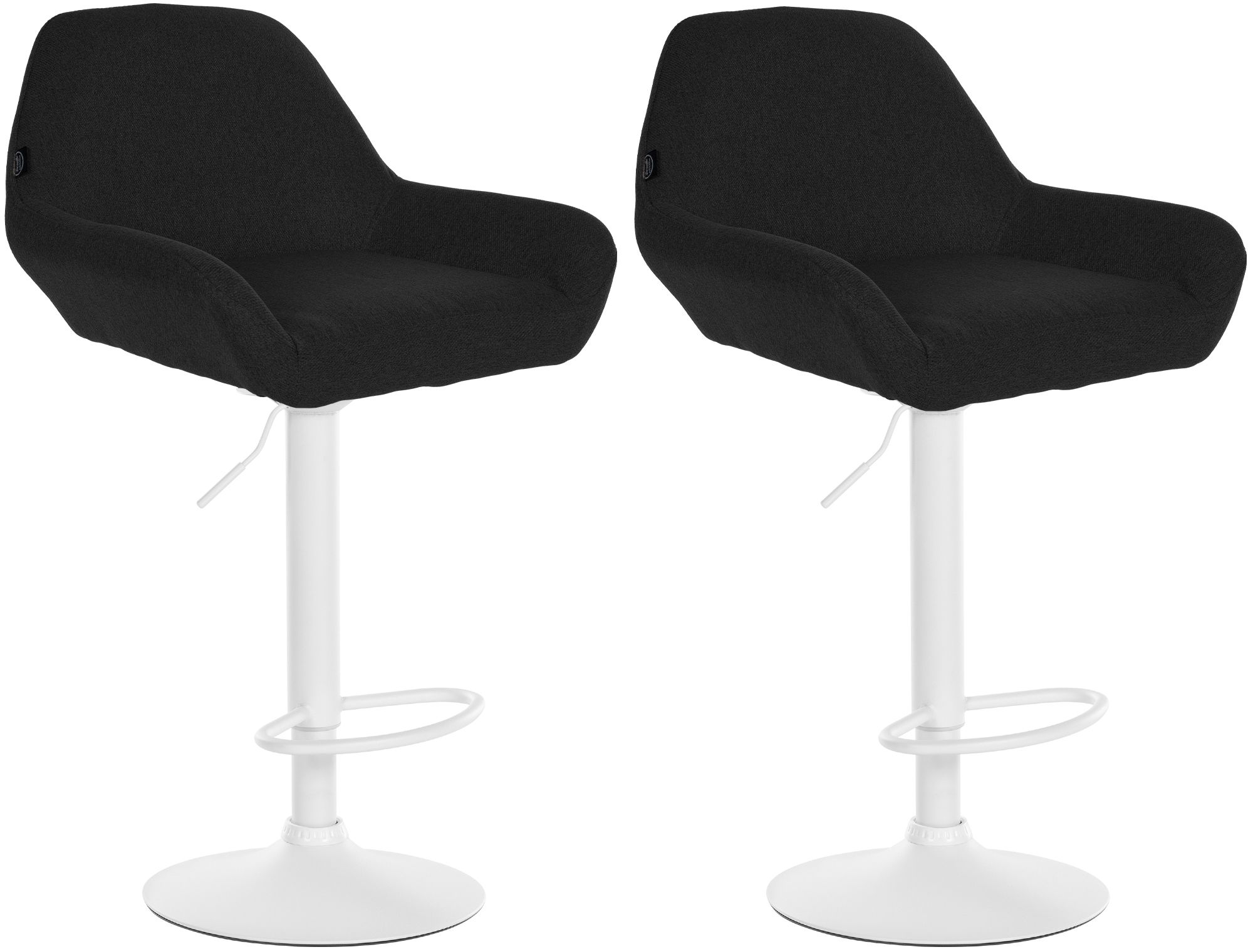 2er Set Barhocker Braga Stoff wei�