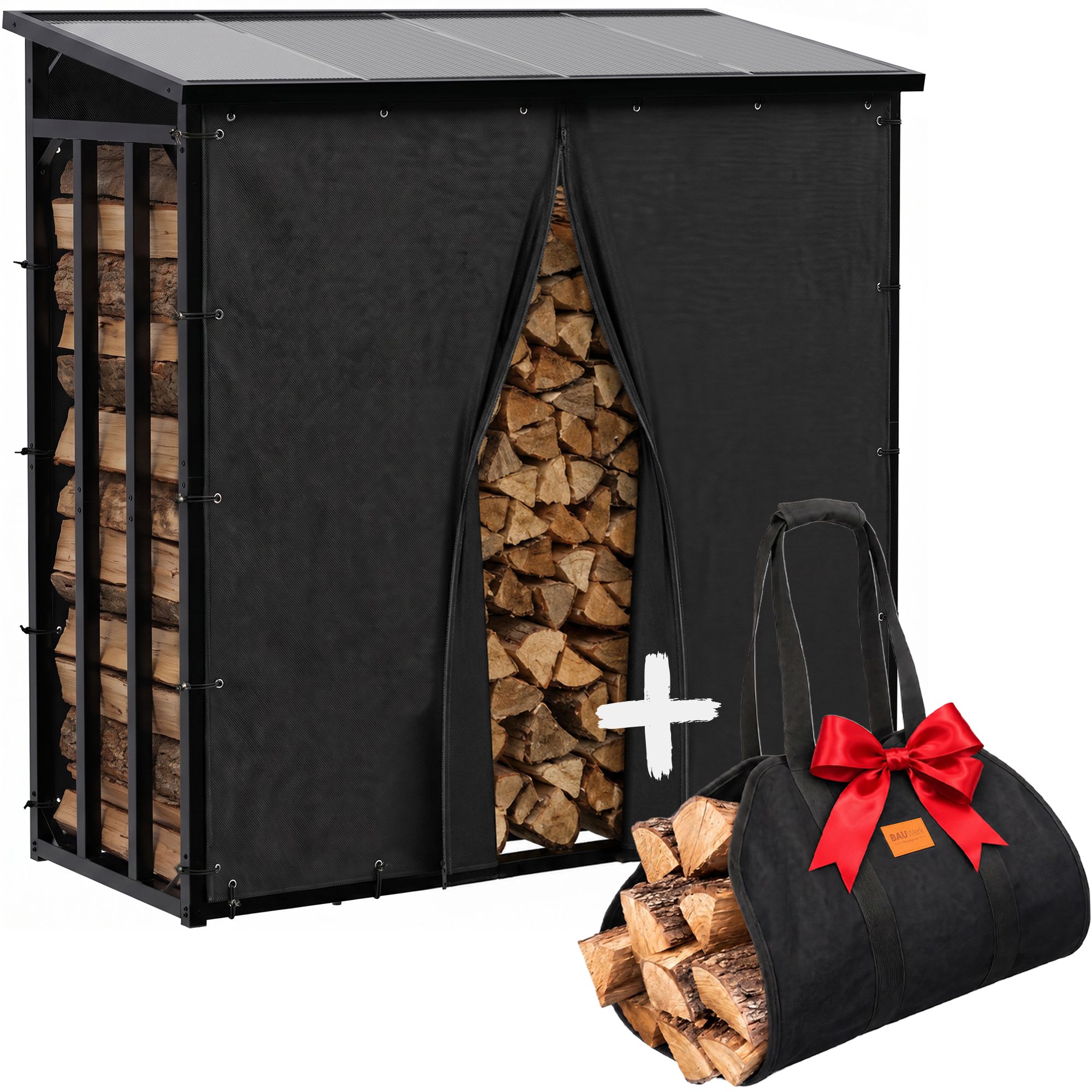 Kaminholzständer Redford + Tasche Trondheim