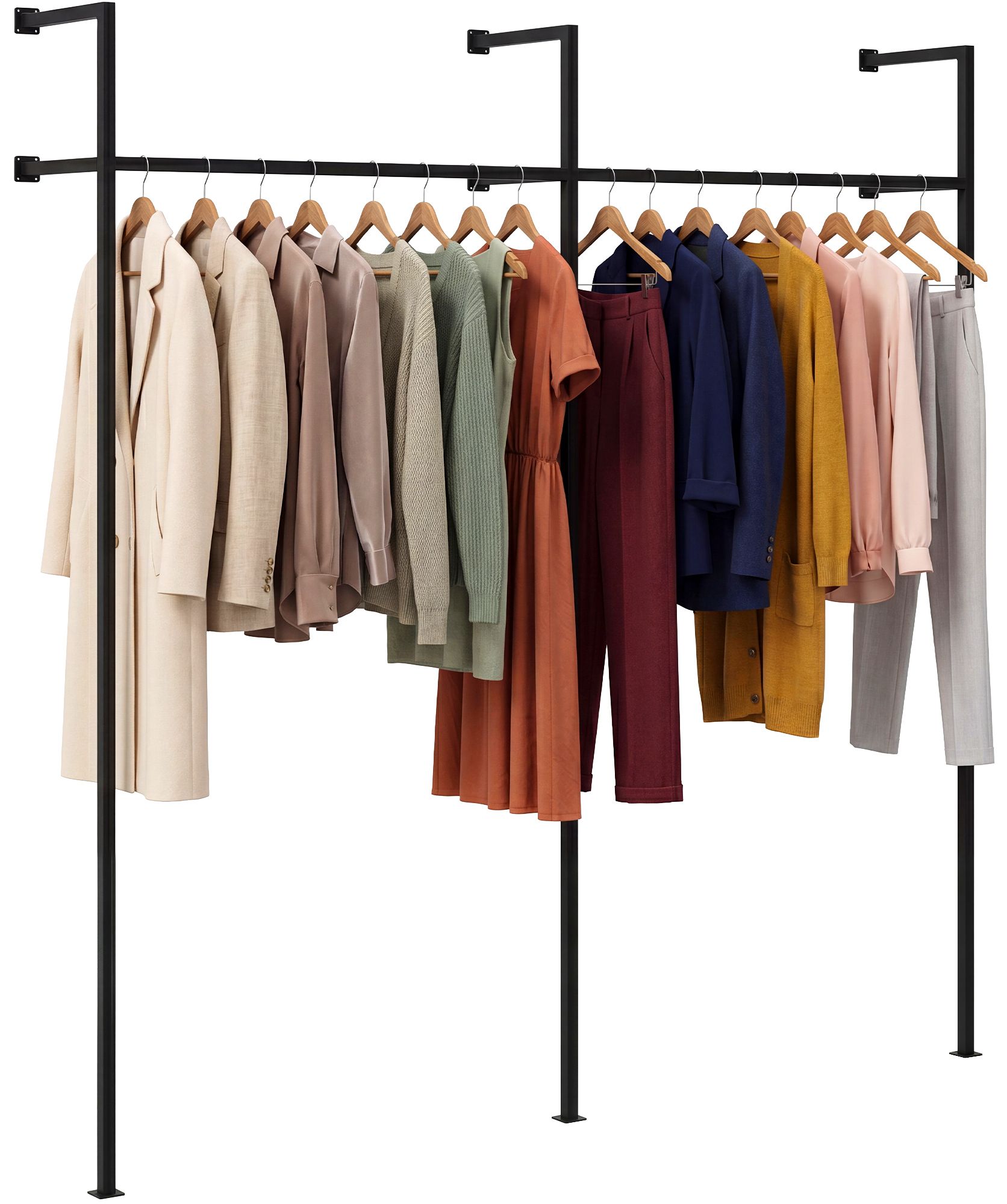 Wandgarderobe Merton 195,5x35x220 cm