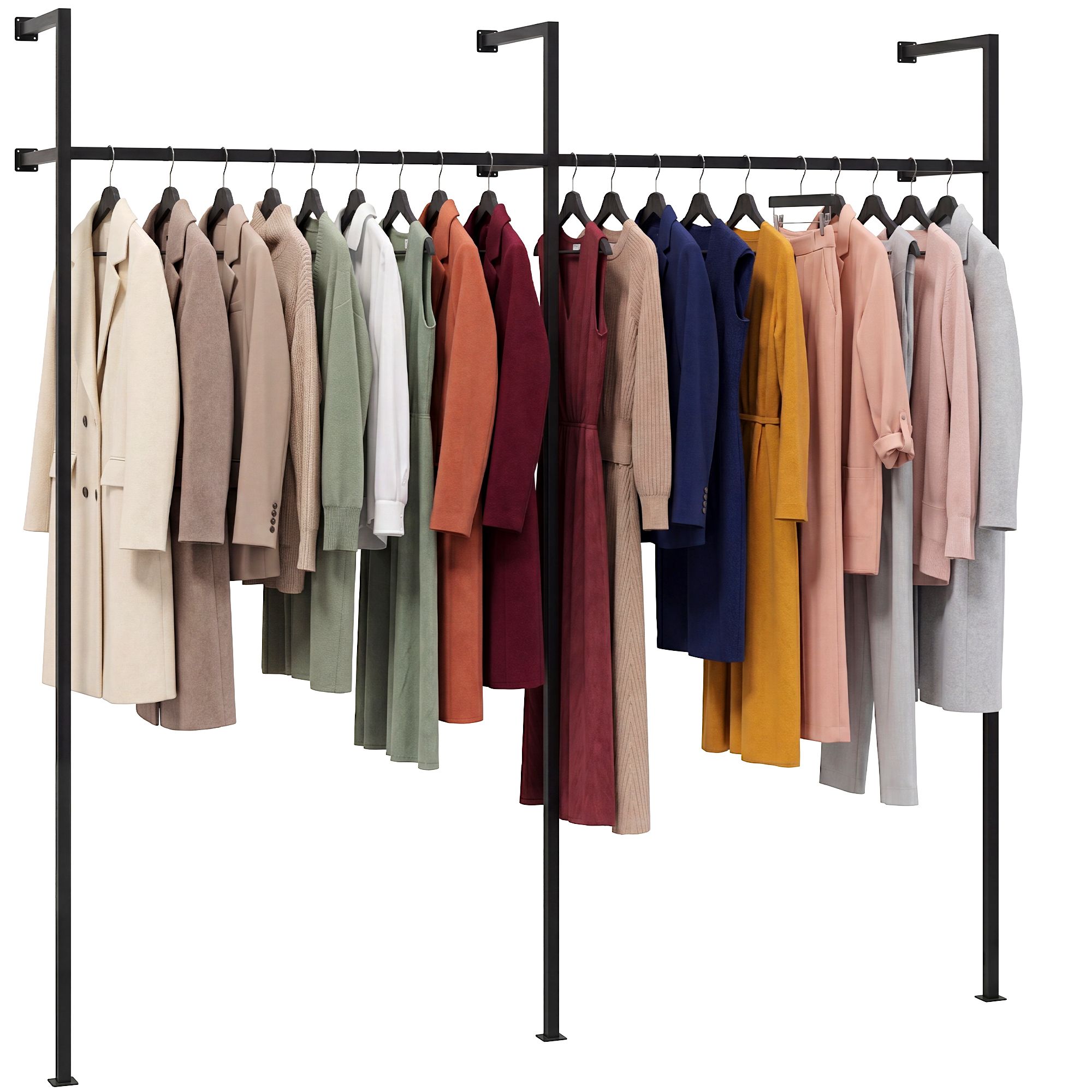 Wandgarderobe Merton 295,5x35x220 cm