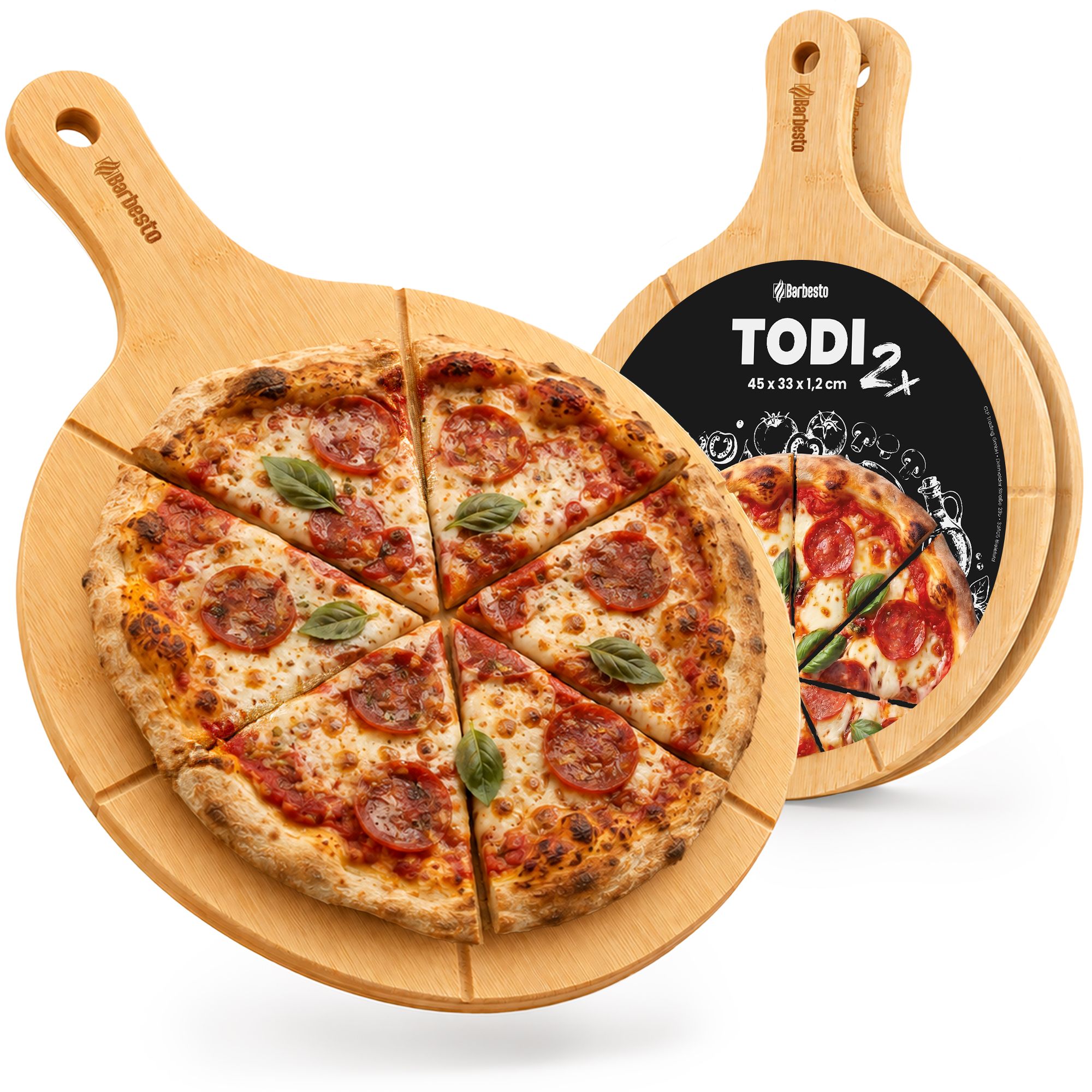 2er Set Pizzabrett Todi