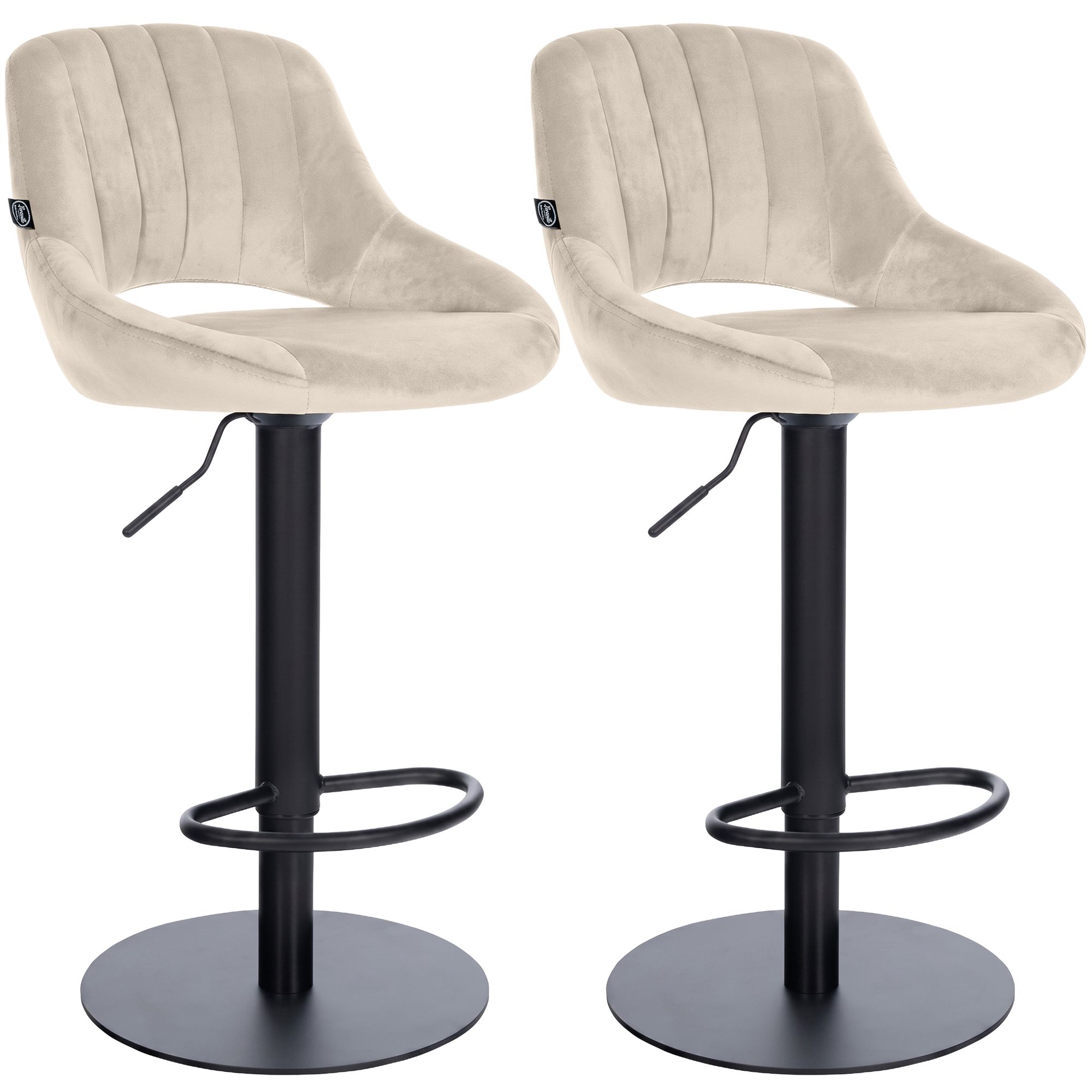 2er Set Barhocker HD Milet B Samt