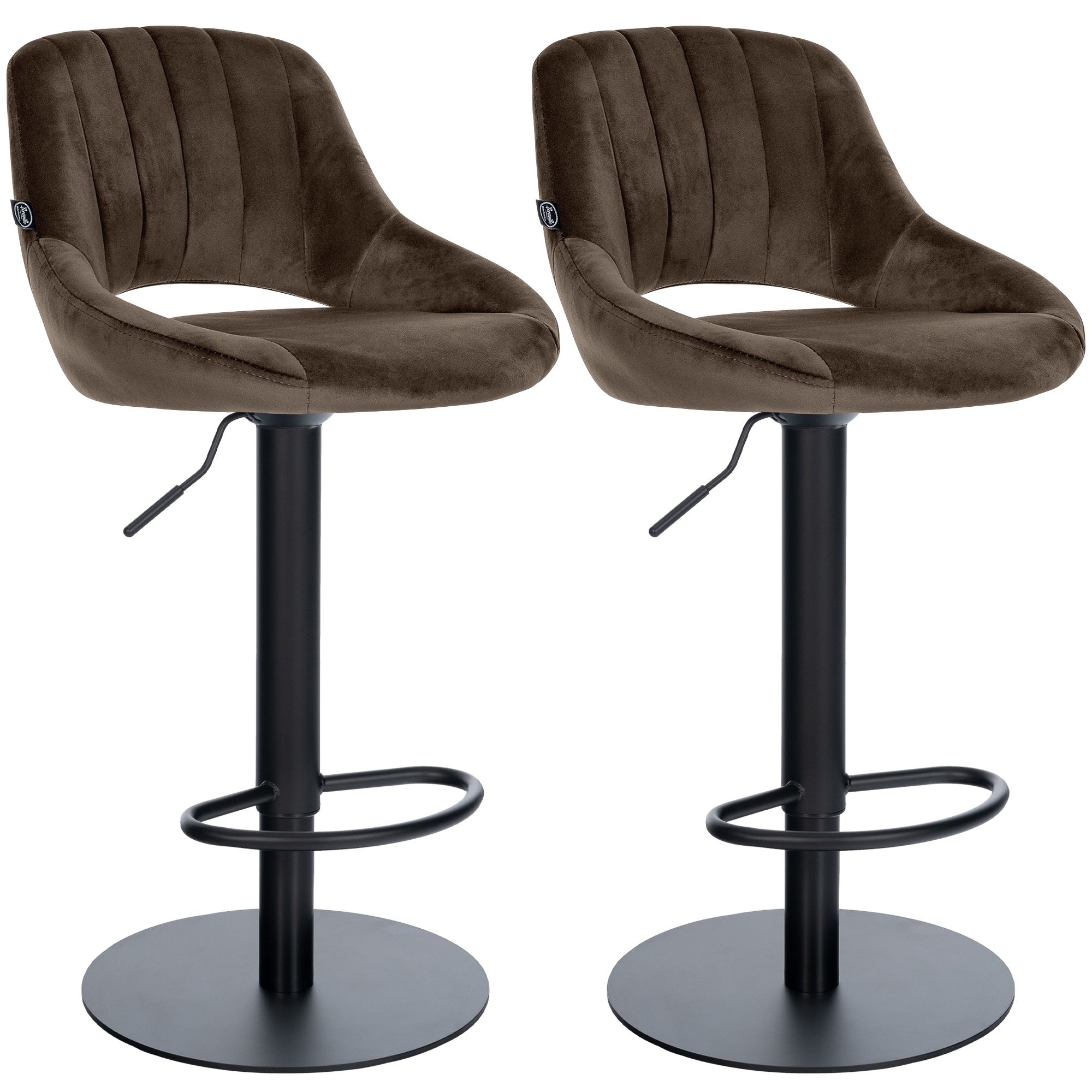 2er Set Barhocker HD Milet B Samt