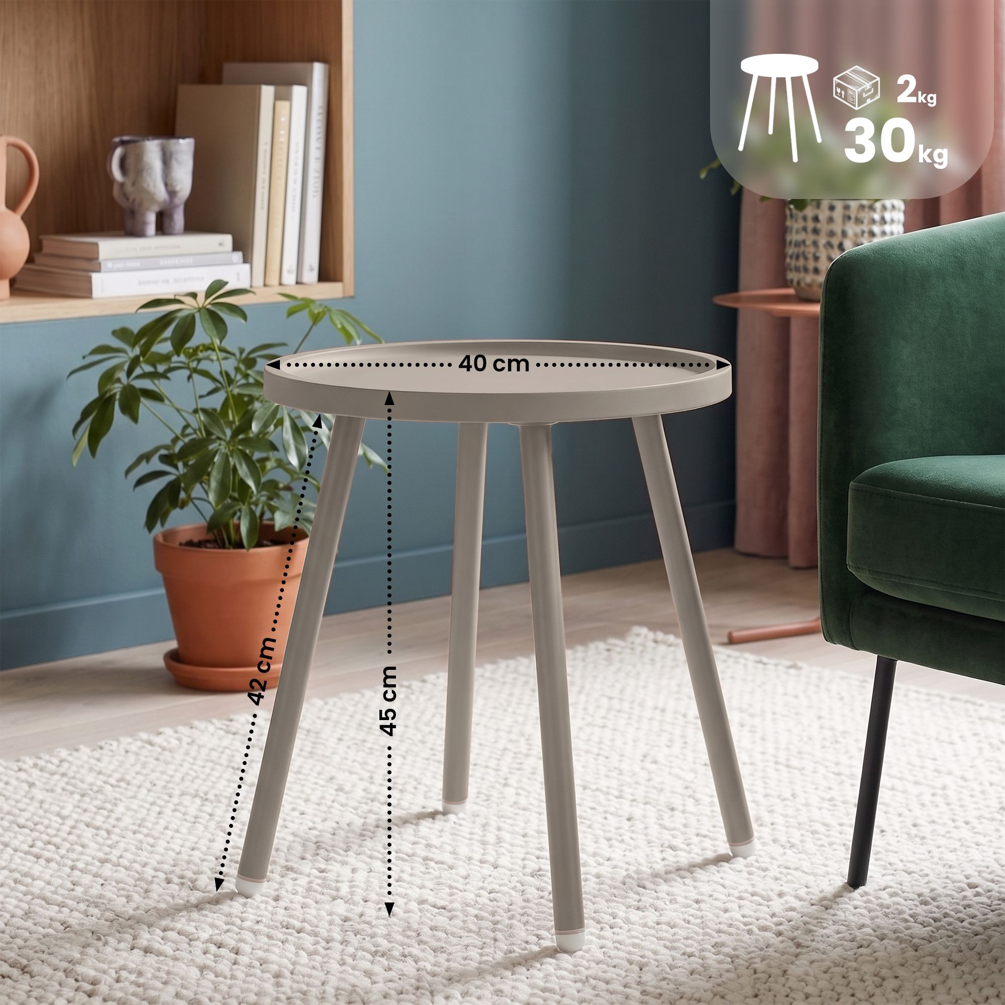 Beistelltisch Busan – Taupe