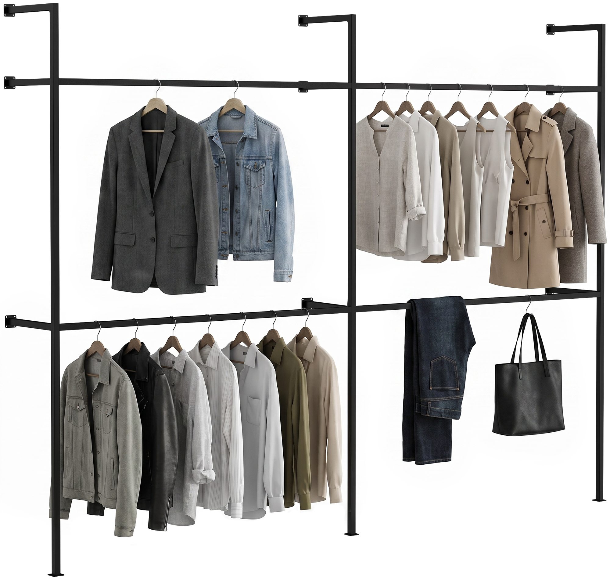 Wandgarderobe Arundel 296x35x220 cm