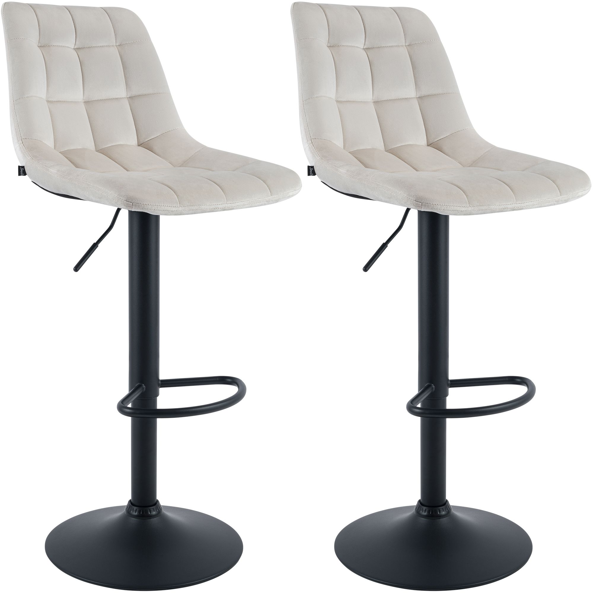 2er Set Barhocker Mapun Samt